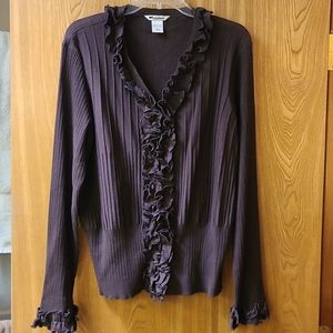 Nygard xl knit top.  Rich brown color.
